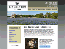 Tablet Screenshot of hawkslawfirm.com